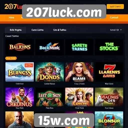 Análise das opções de jogos no 207luck.com